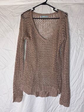 maurice’s knitted sweater / Open-Knit V-Neck Sweater